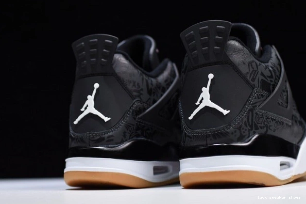 Rep LUCY CI1184-001 Black Jordan Air 4 Laser Retro 0805